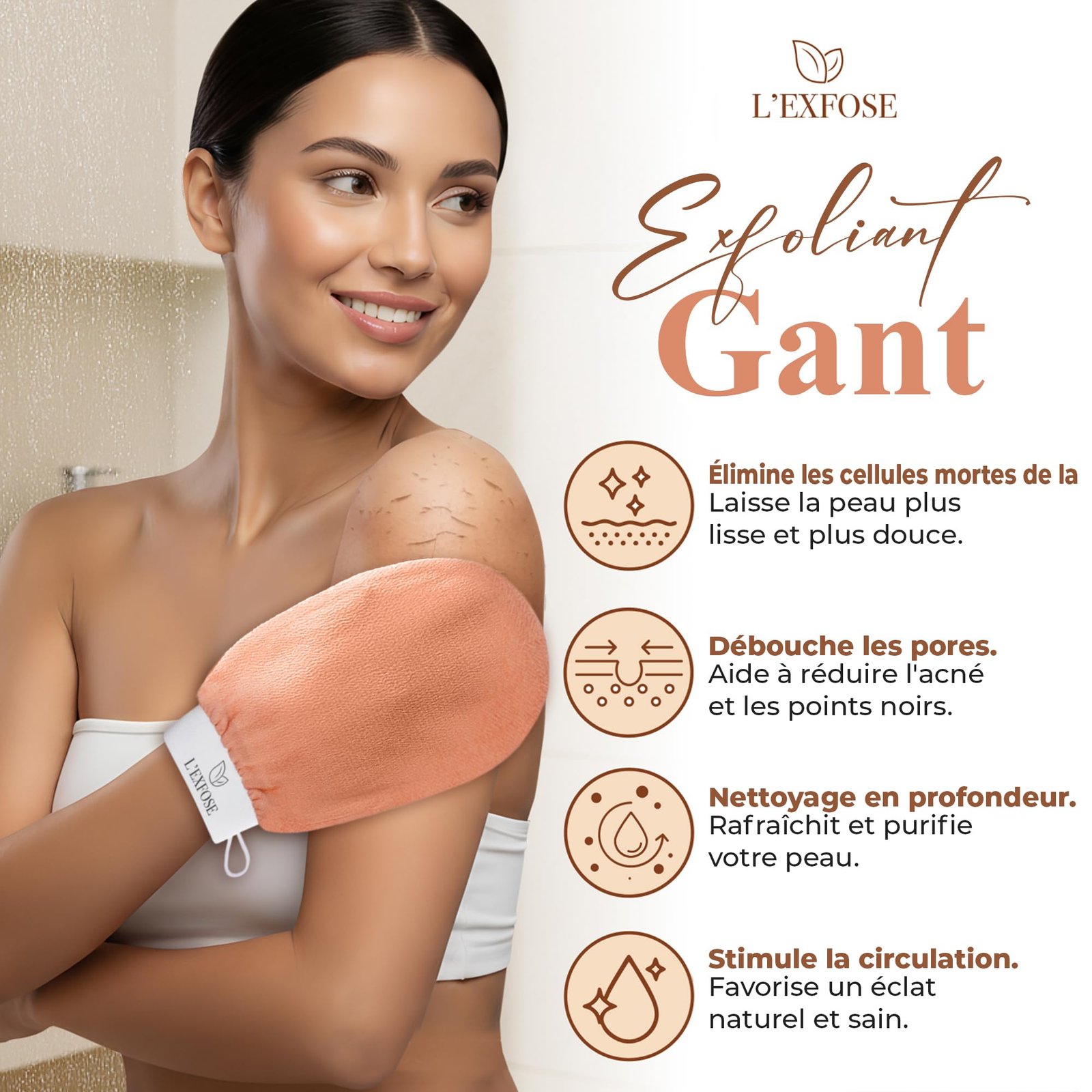 Gant Exfoliant en crin - lot de 2