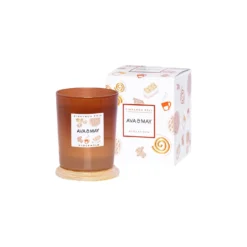 Ava & May - Cinnamon roll - Vanille & cannelle - 180 g - Bougie parfumée