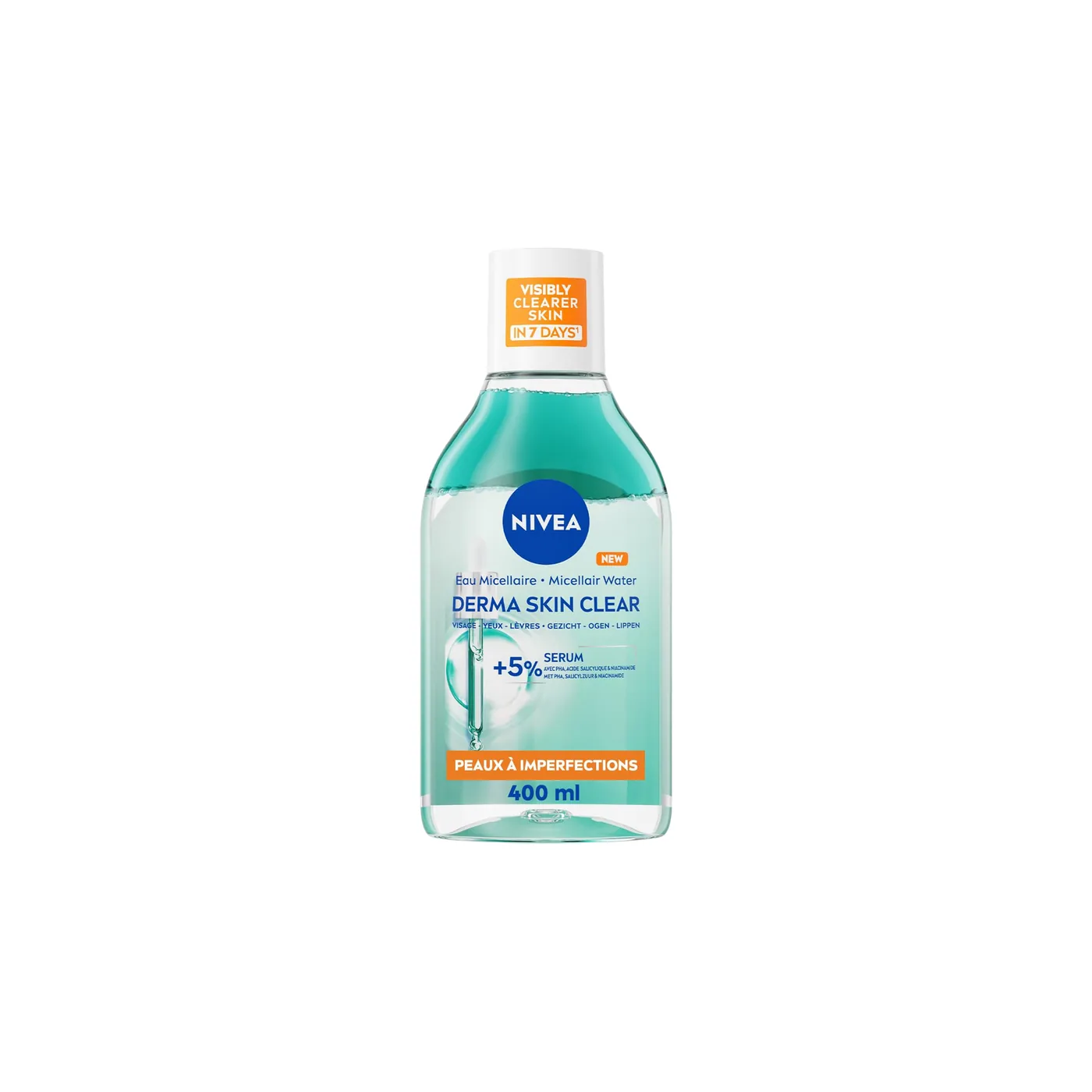 Nivea - Derma Skin Clear - Visage - 400ml - Eau micellaire purifiante