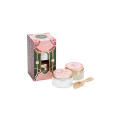 Sabon - Green Rose - Corps - 2 x 200 g - Coffret gommage & Soin crème hydratante