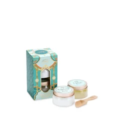Sabon - White Tea - Corps - 2 x 200 g - Coffret gommage & Soin crème hydratante
