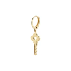 Alternative view of Maison Dorée - Key - Laiton doré or 1 micron - Boucle d'oreille