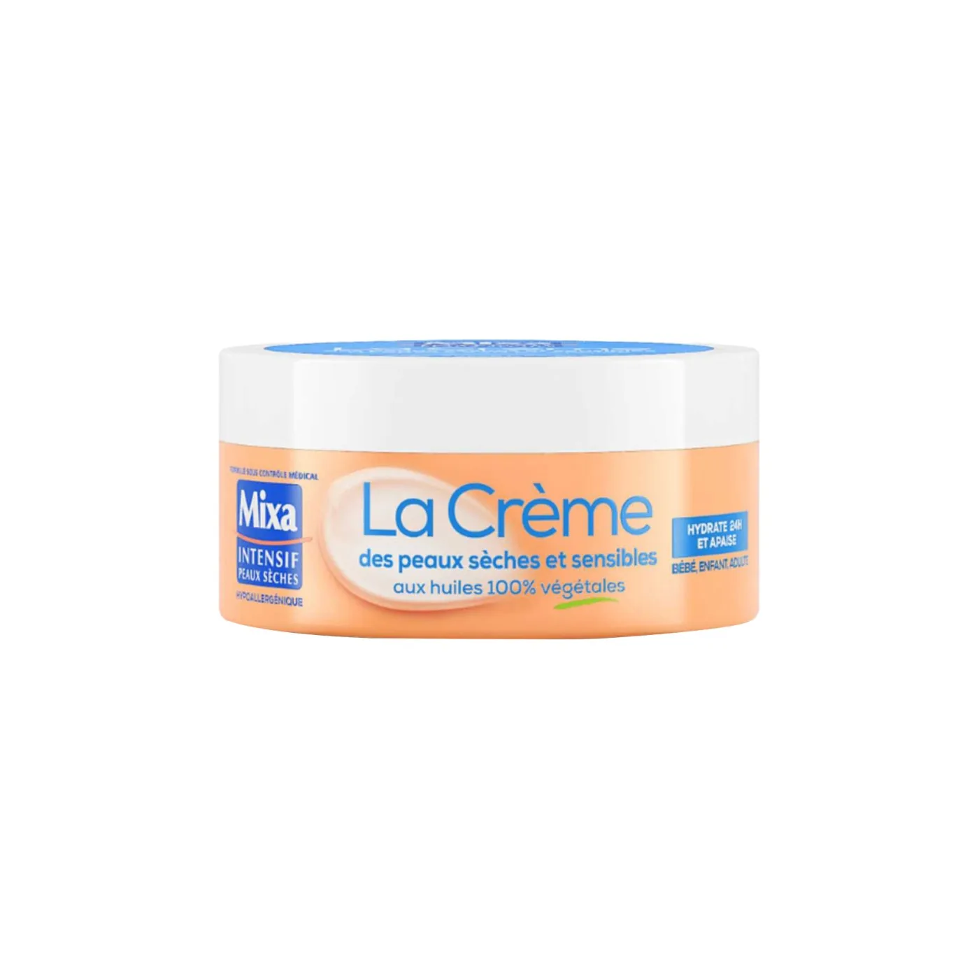 Mixa - Peaux sèches & sensibles - Corps & visage - 150 ml - Soin crème anti-dessèchement