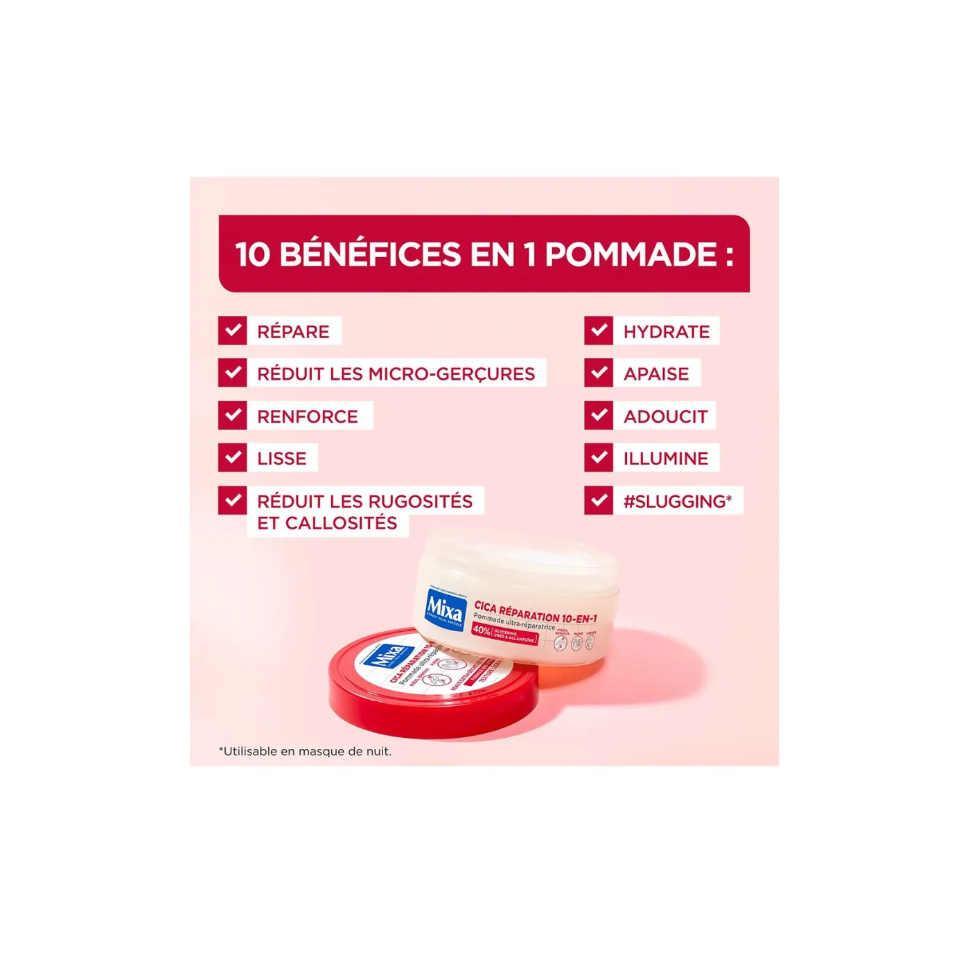 Mixa - Cica Réparation - Corps - 150 ml - Pommade réparatrice 10-en-1 – vue 3