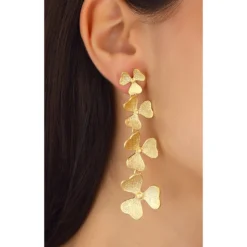 Alternative view of Nakkash - Laiton plaqué or - Boucles d'oreilles