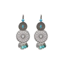 Reminiscence - Laiton argenté - Boucles d'oreilles dormeuses Positano – vue 3