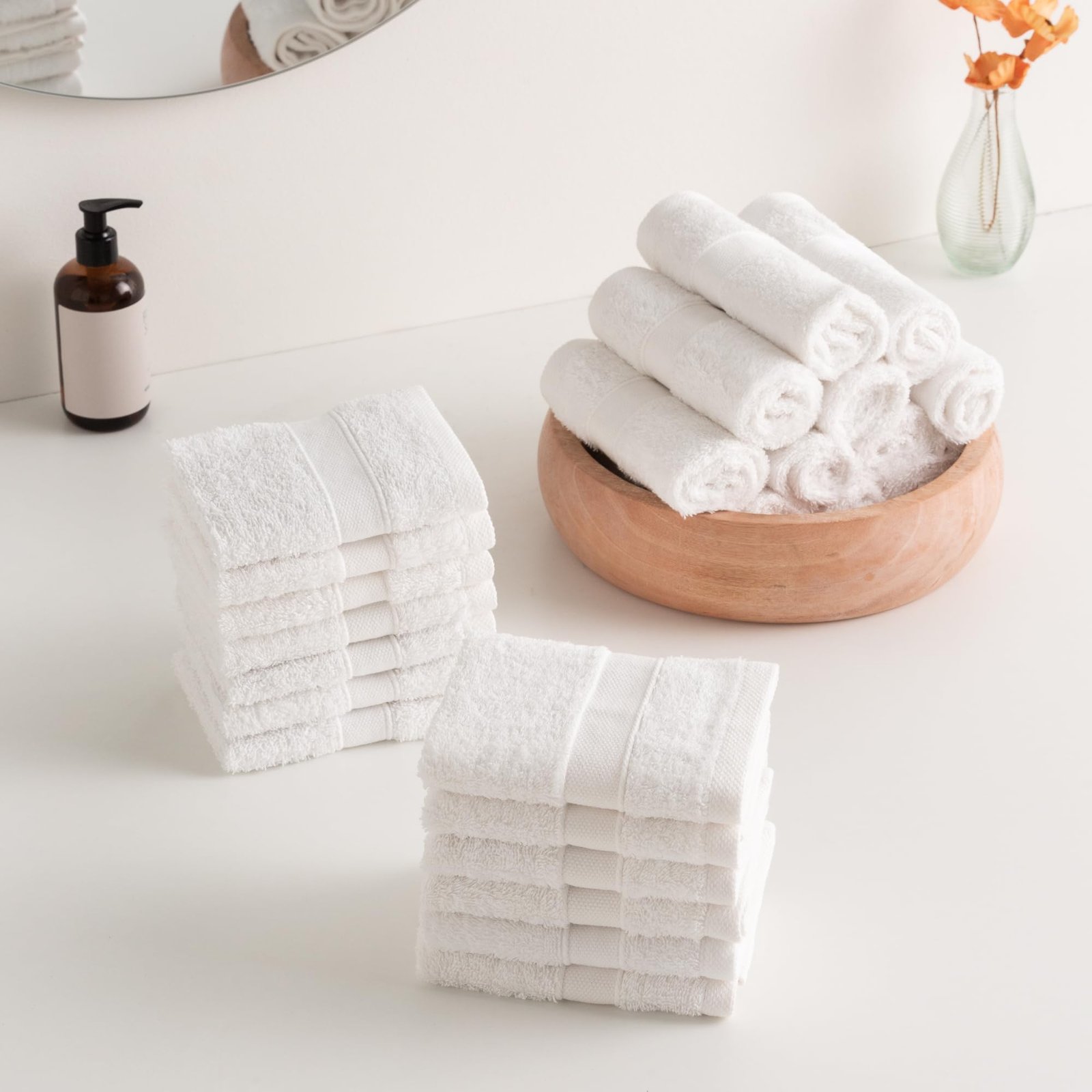 Petites serviettes en coton absorbant